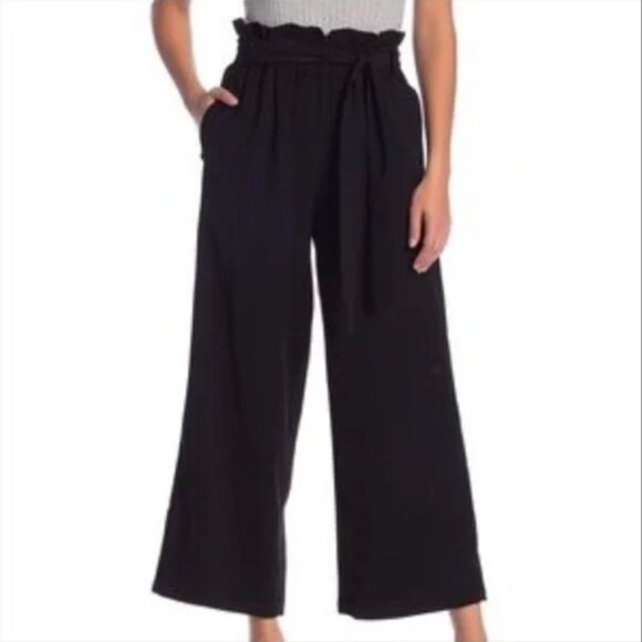 Elodie Wide Leg Trousers with Paperbag Tie Waist | Size Medium - Picture 1 of 7